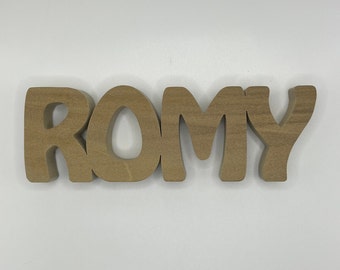 Letrero de madera personalizado con nombre, madera de álamo sin tratar, regalo para hacer uno mismo