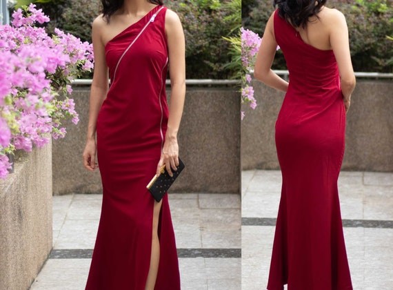 Red evening gown petite deals