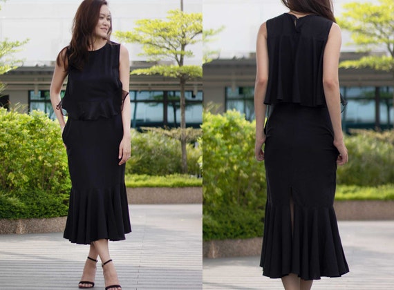 women's long sleeve dresses Betsy & Adam Womens Ruched Slit Long-Sleeve Dress Pretty in Paradise Mini black flower girl dress Size:31W/34L Adam knows how to