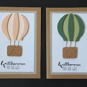 Grußkarte Heißluftballon