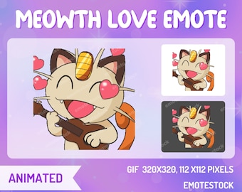 Emote de amor animado Twitch Emote / Emote de streaming animado / Emote de Discord / Emote de música