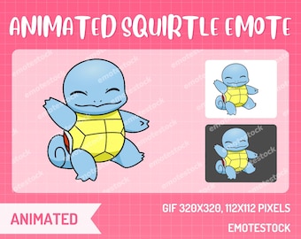 Animado Bailando Squirtle Emote / Pokemon Emote / Twitch Emote Animado / Streaming Animado Emote / Discord Emote / Twitch Emote