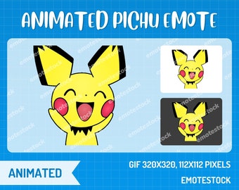 Pichu Emote animado / Pokemon Emote / Twitch Emote animado / Emote de transmisión animado / Discord Emote / Twitch Emote