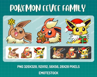 Emoticonos navideños adorables / Emoticonos de Twitch / Emoticonos de anime / Gráficos para streamers / Emoticonos para streaming