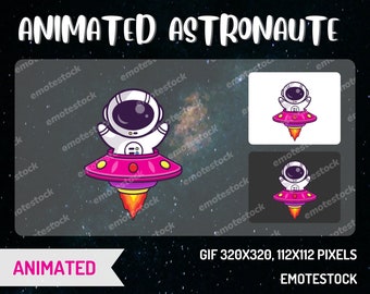 Gesto de astronauta animado / Gesto espacial / Gesto de Twitch animado / Gesto de transmisión animado / Gesto de Discord / Gesto de nave espacial / Gesto de OVNI