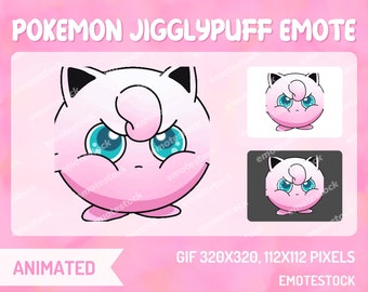 Jigglypuff Angry Emote animado / Pokemon Emote / Twitch Emote animado / Emote de transmisión animado / Discord Emote / Twitch Emote