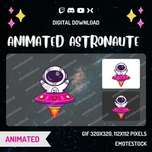 Gesto de astronauta animado / Gesto espacial / Gesto de Twitch animado / Gesto de transmisión animado / Gesto de Discord / Gesto de nave espacial / Gesto de OVNI