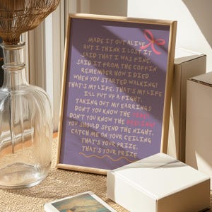 Gracie Abrams That&#39;s So True Wall Art Gift for Her The Secret Of Us Poster