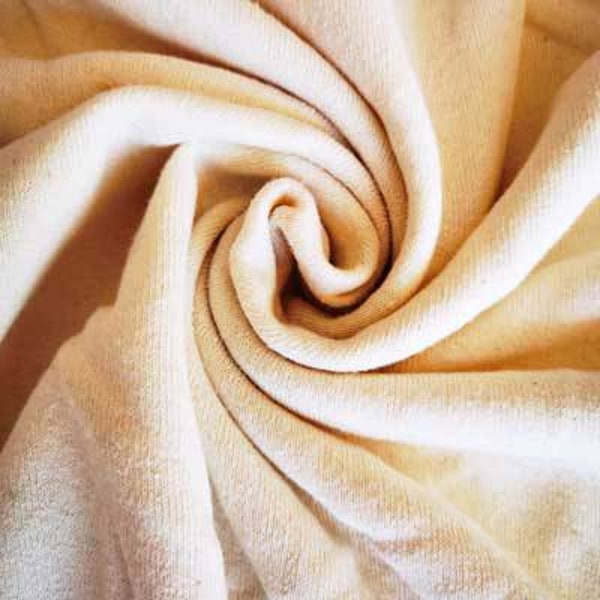 Fabric sample 25 x 15 cm natural raw fleece in hemp 55 and organic organic cotton 45 for creating sweatshirts