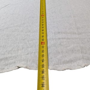 190 cm wide hemp cotton jersey fabric measured with tape measure