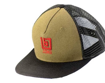 Eco-friendly hemp cap Zone 167 model snapback green with 3d embroidered red logo