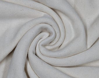 Rohfleecestoff 24 x 16 cm Hanf 55% Bio-Baumwolle 45 | Umweltfreundlicher Fleece für Sweatshirts und Kleidung