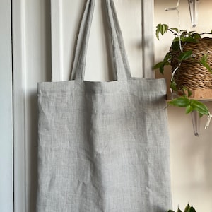 Totebag en lin à rayures