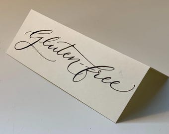 Custom buffet cards - hand calligraphy