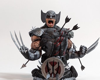 Wolverine Bust 3D printed & Painted fan-art statue