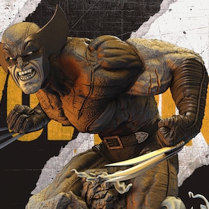 Wolverine Bust 3D printed & Painted fan-art statue