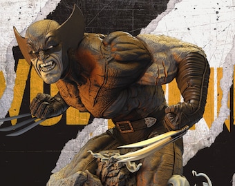 Wolverine Bust 3D printed & Painted fan-art statue