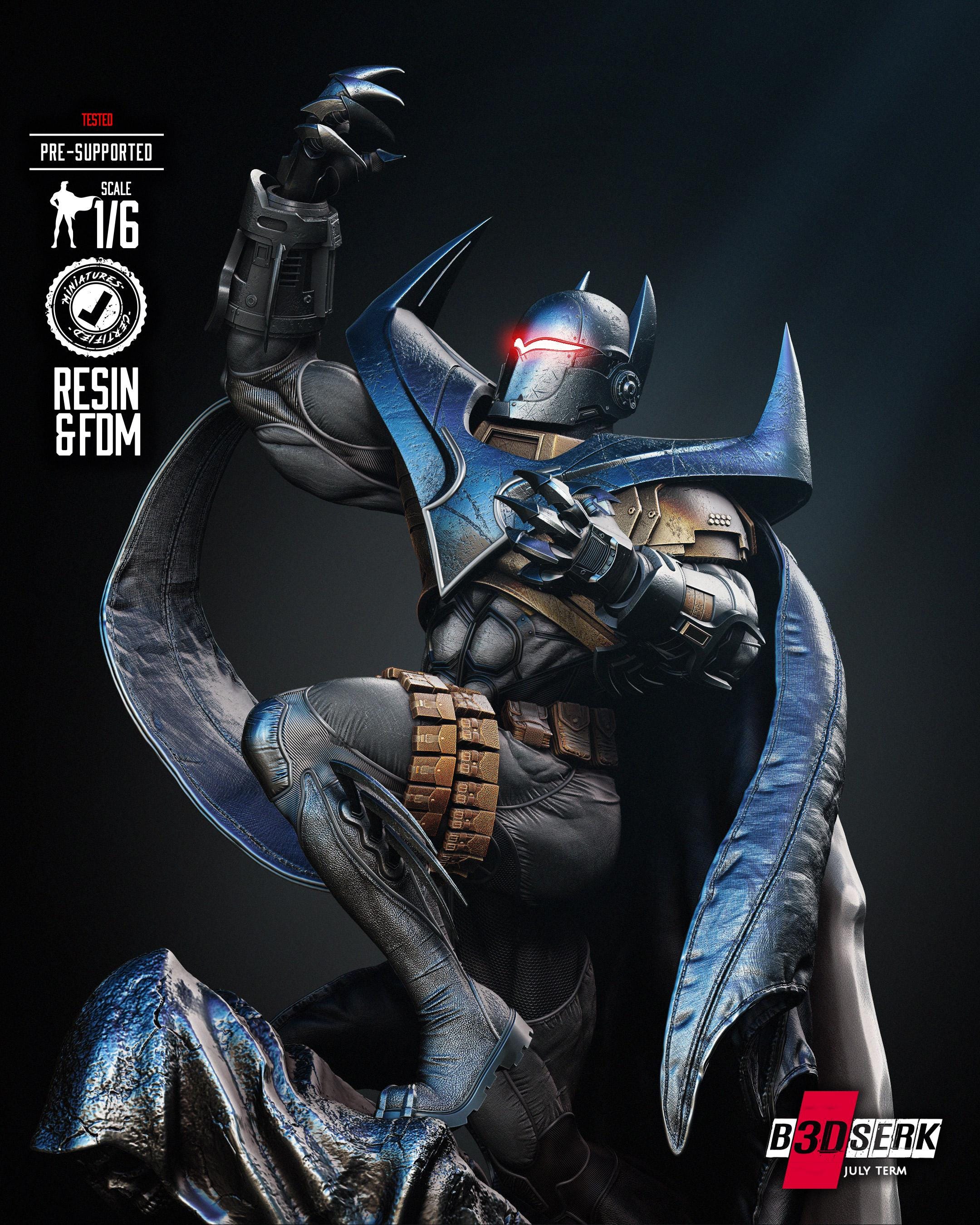 Bat Knight 3D Printed & Painted Fan-art Statue - Etsy