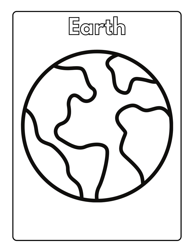 Childrens Coloring Book Solar System Printable Solar System Planets