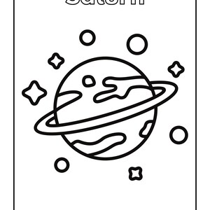 Childrens Coloring Book Solar System Printable Solar System Planets