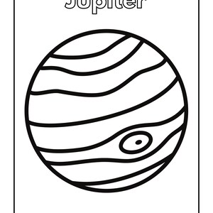 Childrens Coloring Book Solar System Printable Solar System Planets