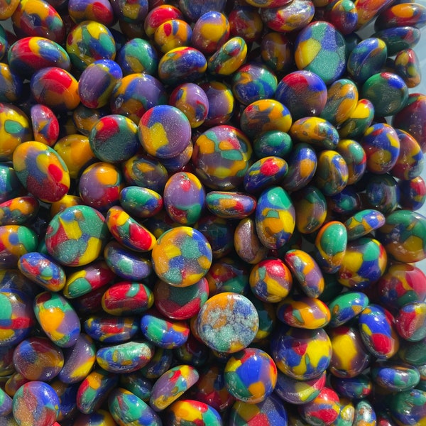 90 COE Bullseye Glass Fusing Dots Frit Balls Rainbow Blend Opal XL 1 Ounce