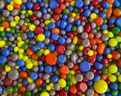 96 COE Oceanside Glass Fusing Dots Frit Balls Rainbow Opal Mix 1 Ounce
