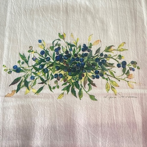 NEW  "Blueberries" Tea Towel