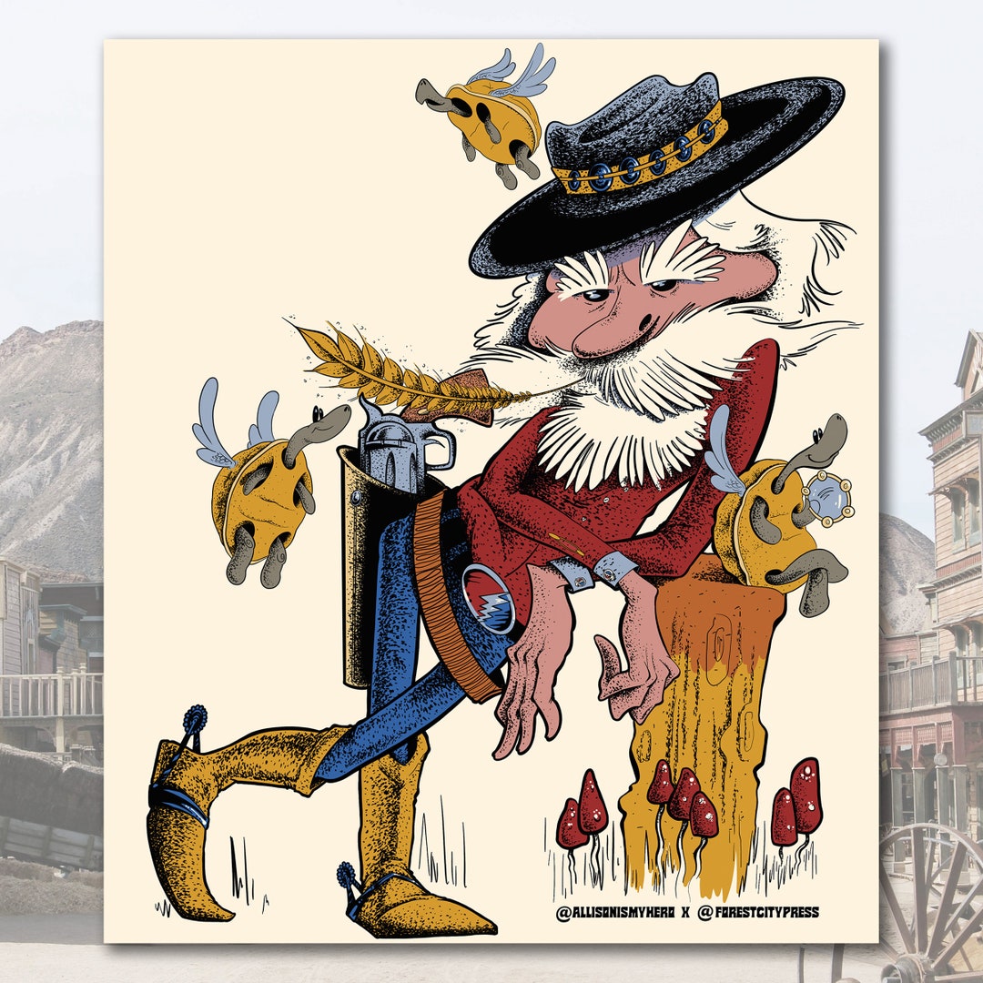 Bobby Weir Bob Weir Caricature Gloss Vinyl Sticker - Etsy