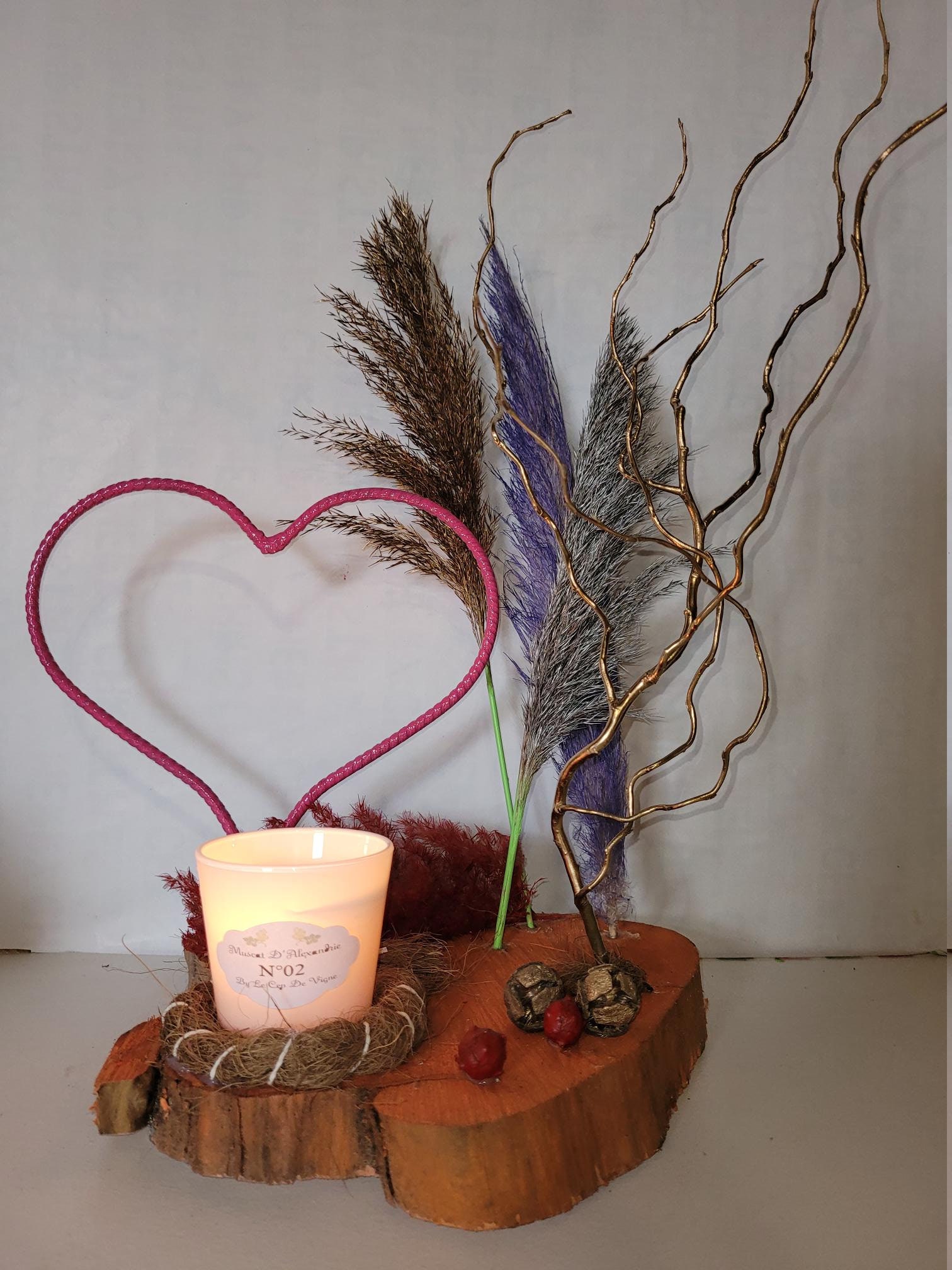 Bougeoir Cœur et Plumeau
