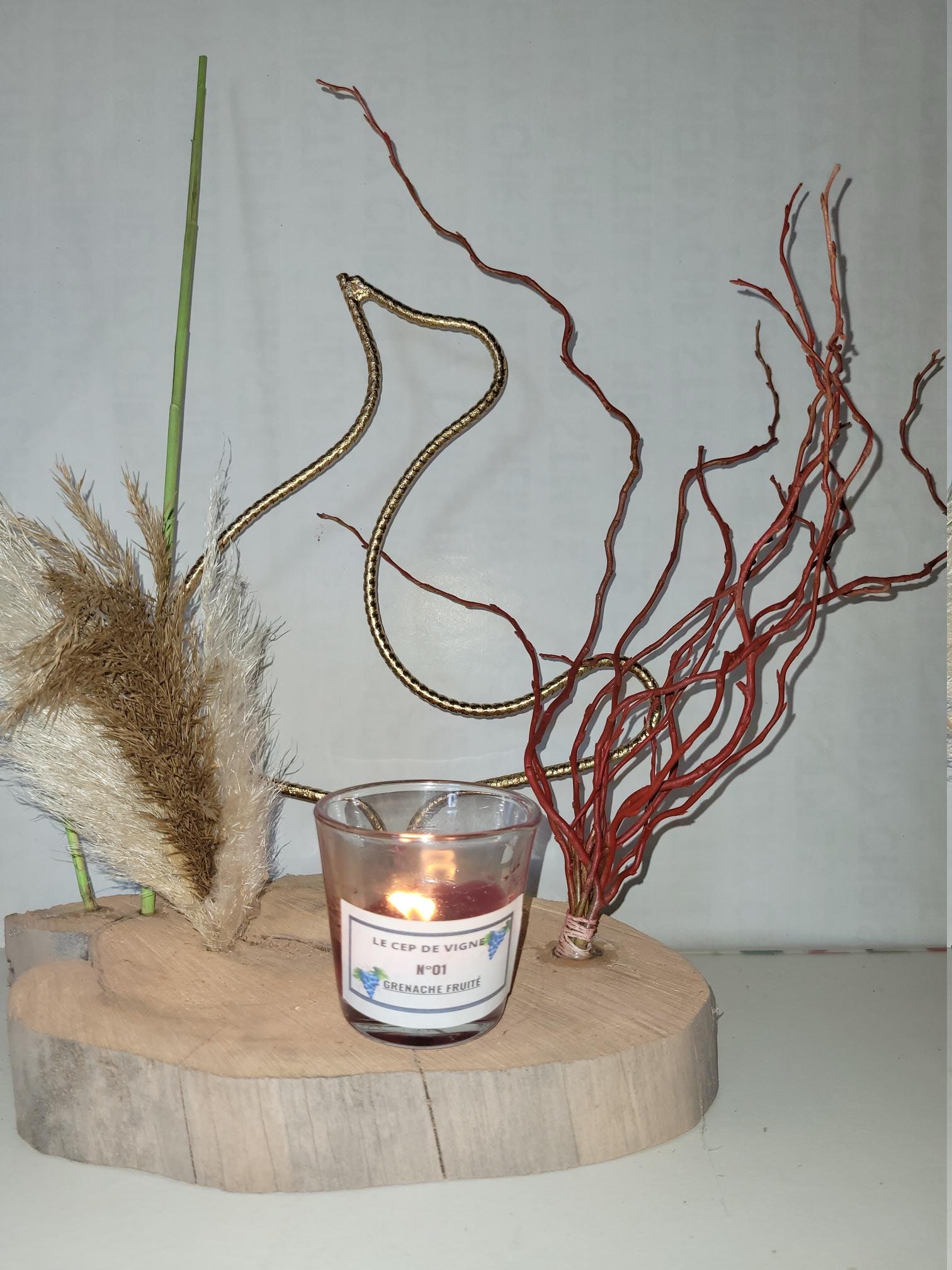 Composition Oiseau en Fer Forgé Dorée