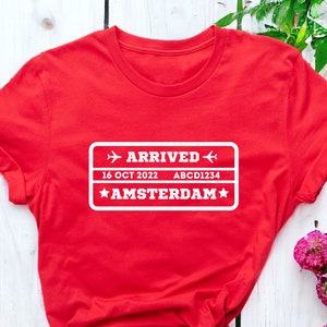 Custom Amsterdam Ticket Shirt, Amsterdam T-Shirt, Amsterdam City Shirts, Amsterdam Gift Shirt, Amsterdam Lover Shirt, Personalized Shirt