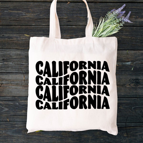 California Tote Bag, Zippered Tote Bag, San Fransisco Trip Bag, California Home Tote Bag, Souvenir Tote Bag, San Fransisco Trip Bag