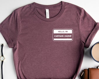 Personalized Name Toddler/Kids Short Sleeve T-Shirt Mashed Clothing Hello My Name is Elena Personalized Name Toddler/Kids Short Sleeve T-Shirt Mashed Clothing Hello My Name is Elena