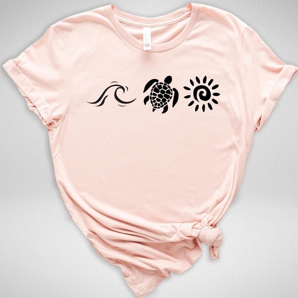 Wave Turtle Sun T-Shirt, Beach Shirt, Summer Tee, Ocean Shirt, Beach Bum T-Shirt, Summer Vibe Shirt, Save The Ocean T-Shirt