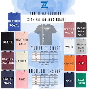 a poster with different colors and sizes of t - shirts
