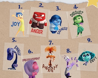 Inside Out 2 Characters DTF Transfer, Ready to Press