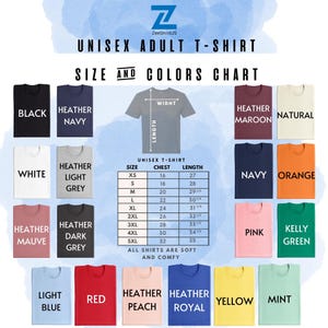a t - shirt with different colors and sizes