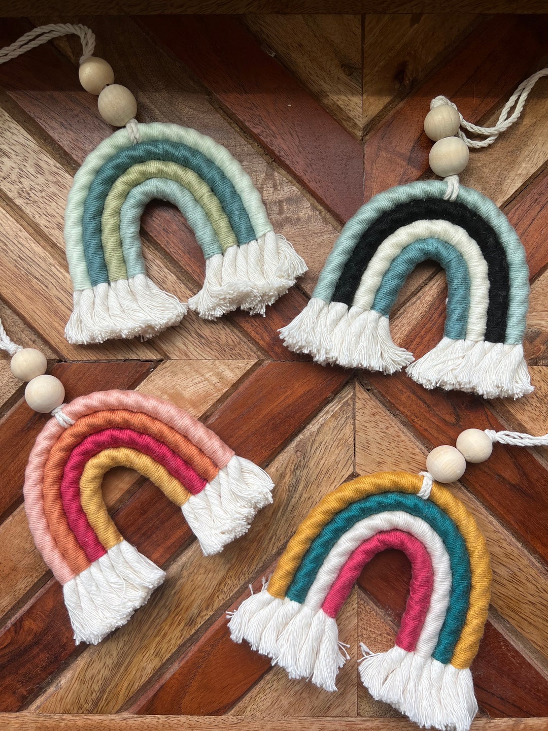 Macrame Rainbow, Rainbow Car Charm, Car Charm Etsy