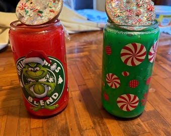 Vaso de bola de nieve con purpurina y lava bordada con Mickey Mouse para Halloween