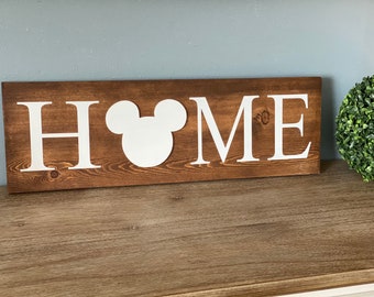 Mickey HOME sign