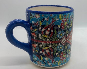 decor art Hand made Turkish ceramic mug
