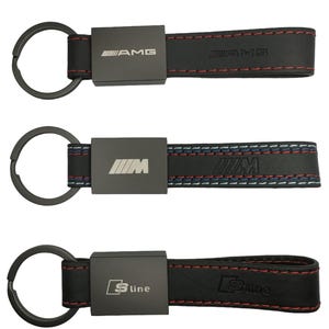 Stitched Leather Keychains | BMW M // Merc AMG // Audi S Line