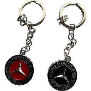 Mercedes-Benz Logo Keychains | Red // Black