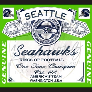 SEATTLE SEAHAWKS NFL VINYL STENCIL FOR CUSTOM SHOES SNEAKERS AND SMALL  PROJECTS