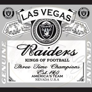 Las Vegas Raiders Official 13 X 10 Inch Glossy Gift Bag W/ White Gift Paper!