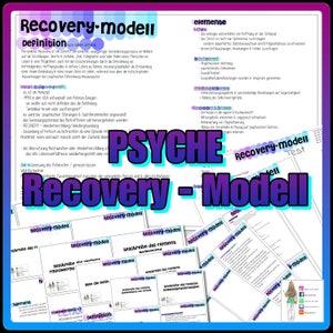 132 Recovery Concept PSYCHE - summary and flashcards as PDF for printing