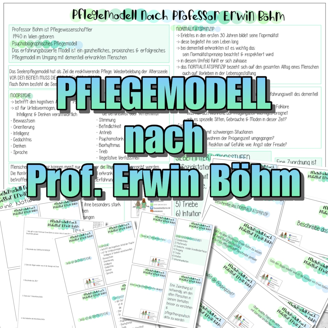 175 Pflegemodell Nach Prof. Erwin Böhm Zusammenfassung Und - Etsy