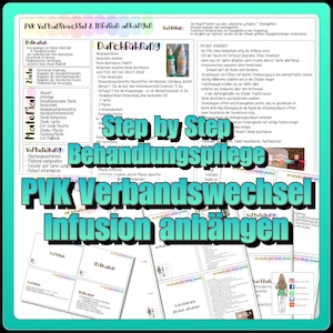 007/010 PVK-verbandwissels en infuusbehandeling stap voor stap bijvoegen - samenvatting en flashcards als PDF om af te drukken