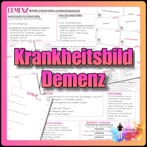 018/009 KRANKHEITSBILD Demenz - Zusammenfassung und Lernkarten als PDF zum drucken